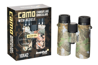 Бинокль камуфляжный Levenhuk Camo 10x42 с сеткой