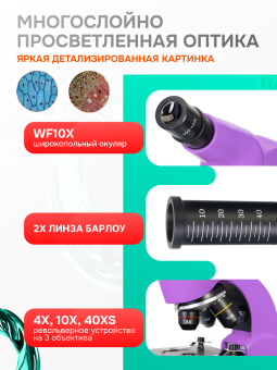 Микроскоп Levenhuk Rainbow 50L