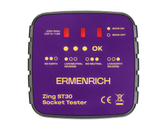 Тестер розеток Ermenrich Zing ST30