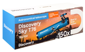 Телескоп Levenhuk Discovery Sky T76 с книгой