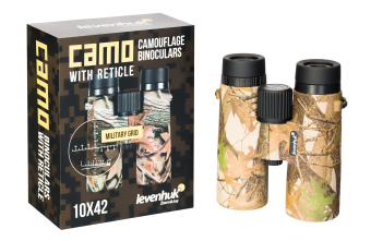 Бинокль камуфляжный Levenhuk Camo 10x42 с сеткой