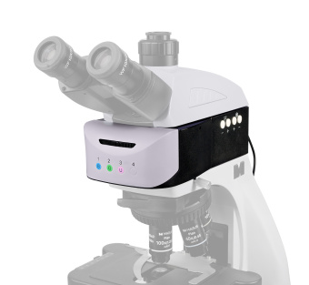 Насадка эпи-люминесцентная моторизованная MAGUS Epi-FL04M LED, блоки люминесцентных фильтров B/G/UV